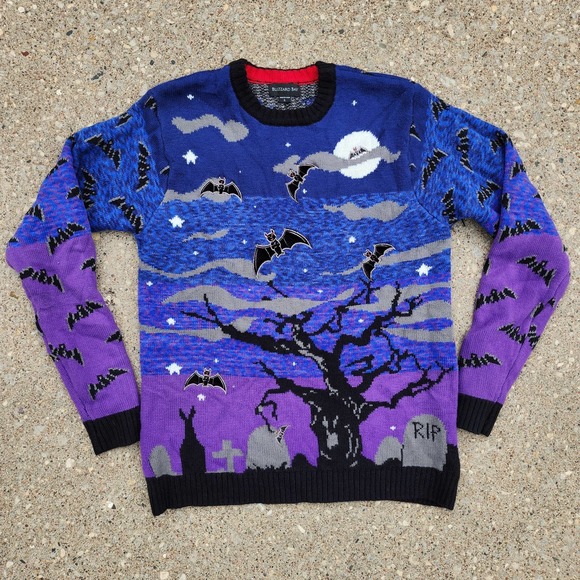 Vintage Knit Halloween Bat Sweater - Picture 2 of 9
